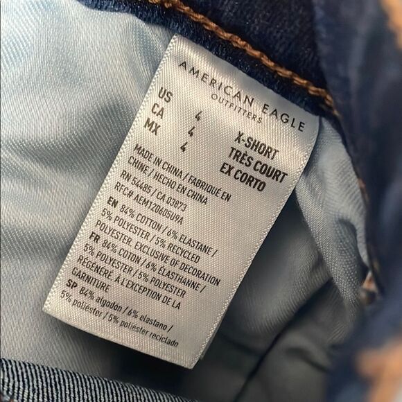 ⚫️American Eagle Outfitters Dark Blue Jeans women size 4 - Picture 3 of 8